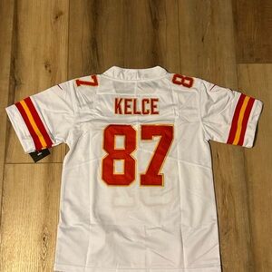 Travis Kelce KC Chiefs #87 White Football Kids Youth XL Jersey
